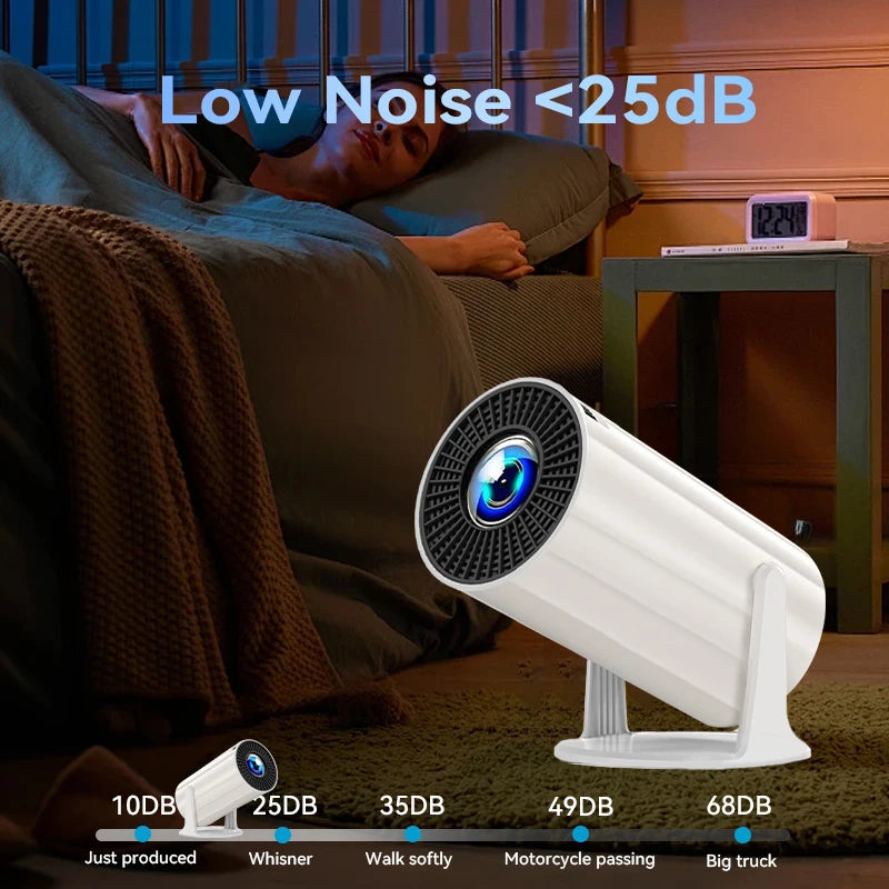 2025 New 4K Smart Android Projector - 180 °   Rotating Stand