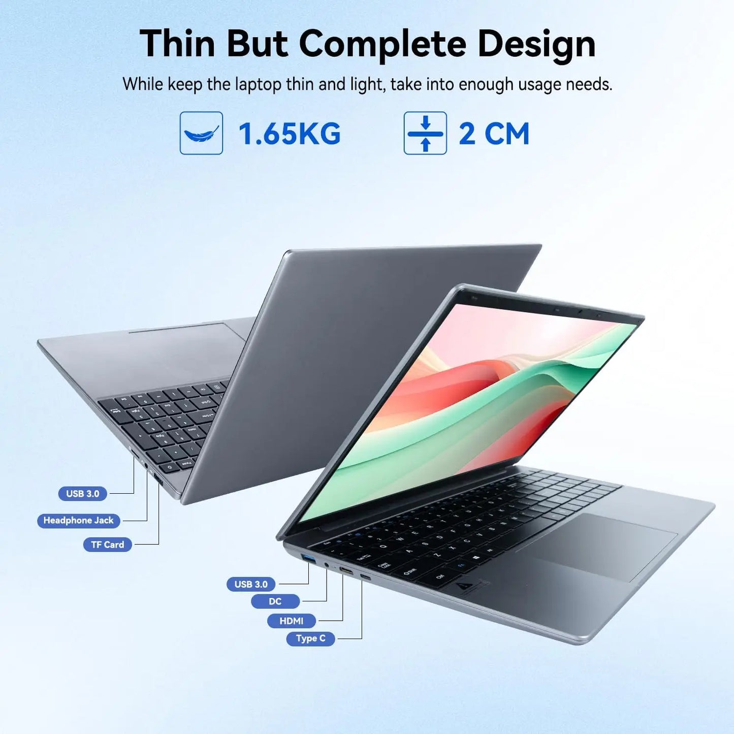 Notebook 15.6 Inch Laptop Windows 11,Quad-Core Processors