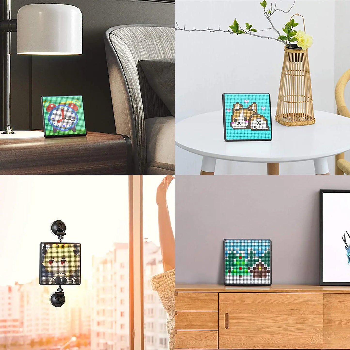 Digital Photo Frame with 32*32 Pixel Art Programmable LED Display Board.