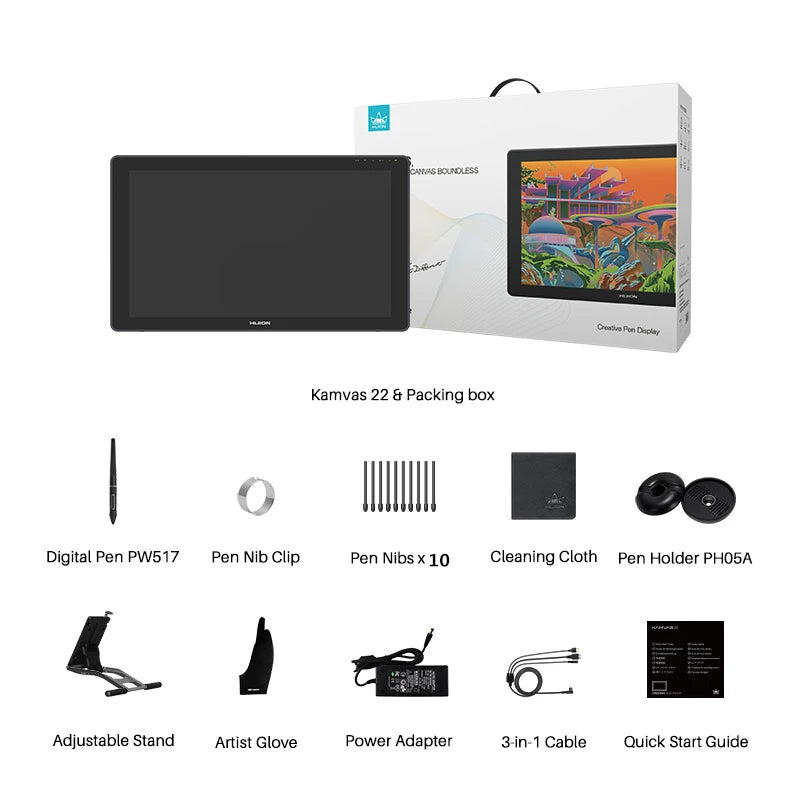 Graphic Tablet Monitor 21.5 inch Screen