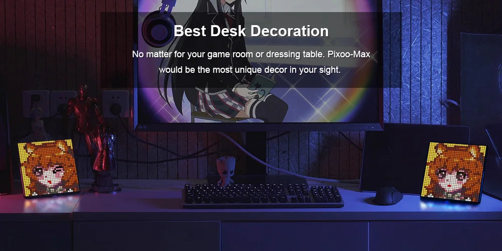 Digital Photo Frame with 32*32 Pixel Art Programmable LED Display Board.
