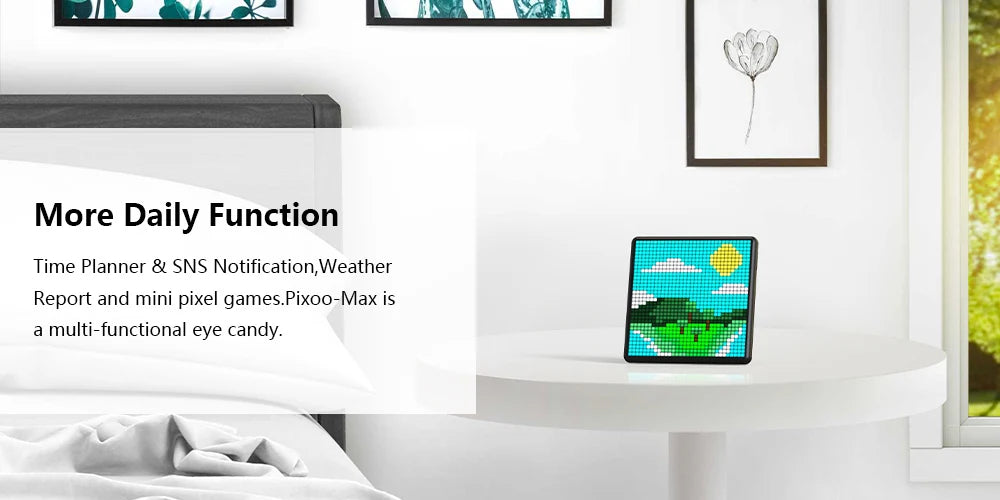Digital Photo Frame with 32*32 Pixel Art Programmable LED Display Board.