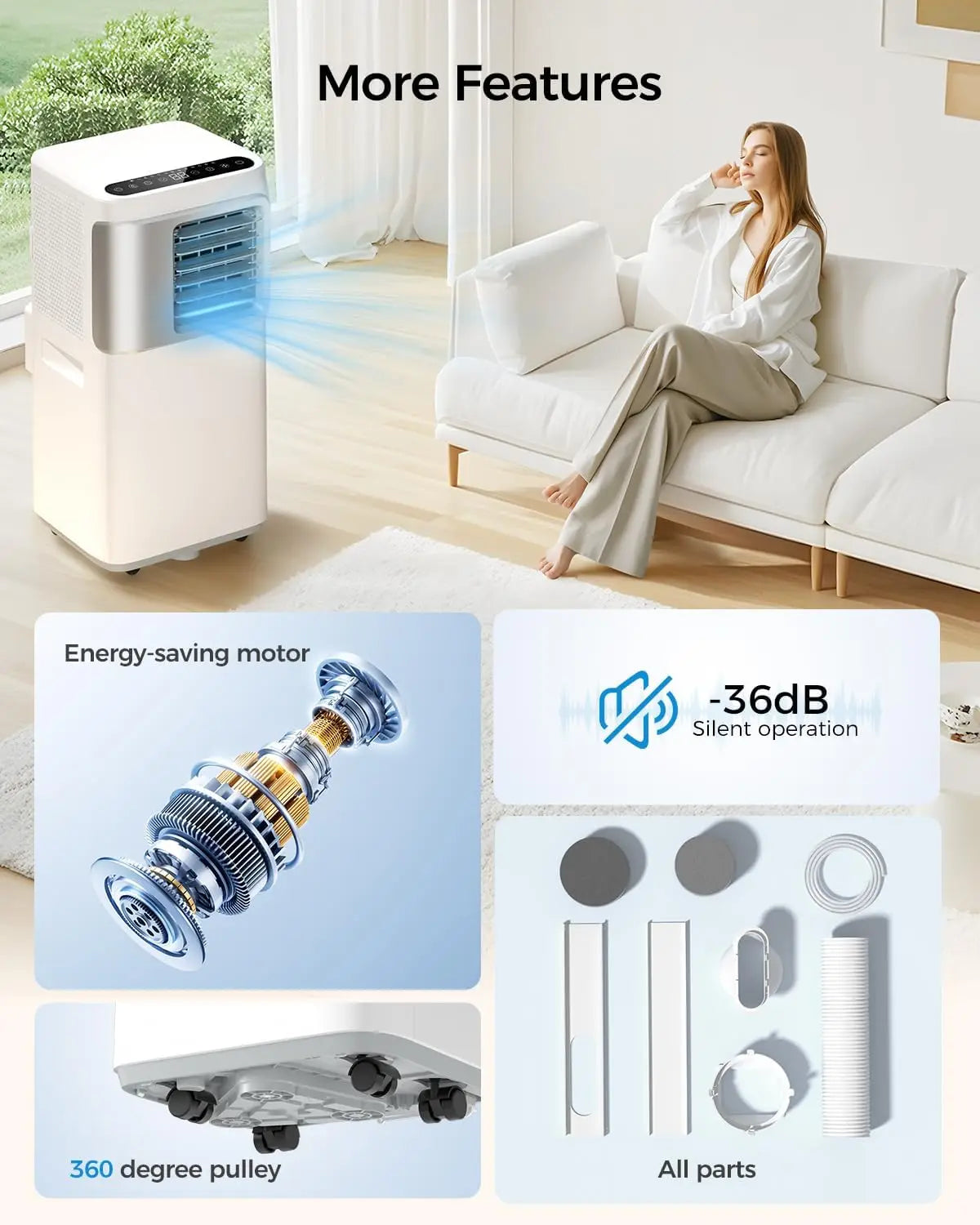 Portable-Air-Conditioners-16,000-Btu - 5 in 1 Wifi Smart Air Conditioner