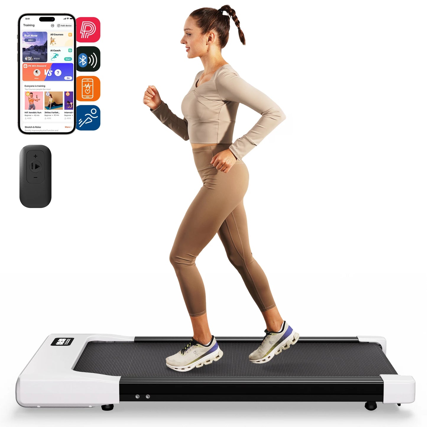 Walking Pad Under Desk Treadmill 2 in 1 Portable with Remote Control LED Display 2.5HP