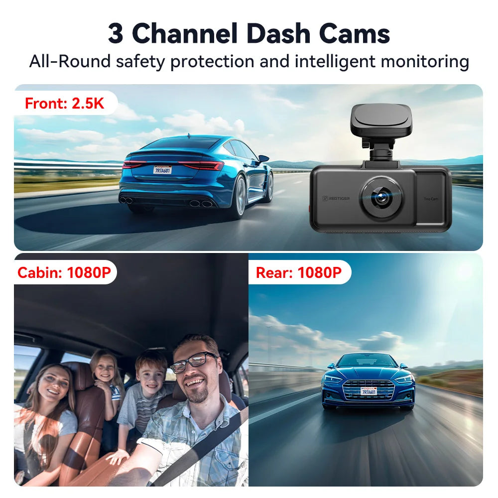 4K Dash Cam Built-in 5.8Ghz WiFi GPS Car DVR Upgrade Night Vision