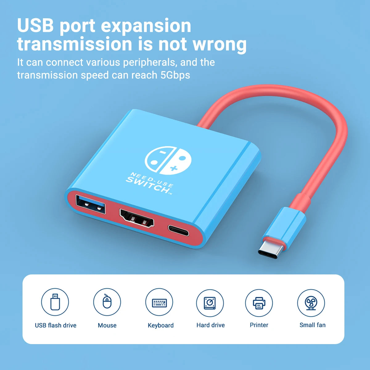 Portable TV Dock Charging Docking Station with HDMI and USB 3.0 Set for Nintendo Switch OLED