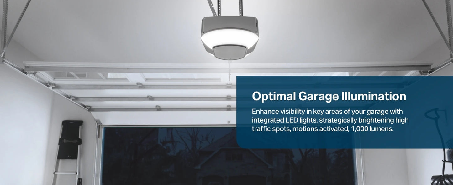 Smart Garage Door Opener, Ultra Quiet Belt Drive
