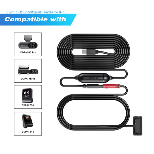 OBD Intelligent Hardwire Kit 24H Type-C Parking Monitoring