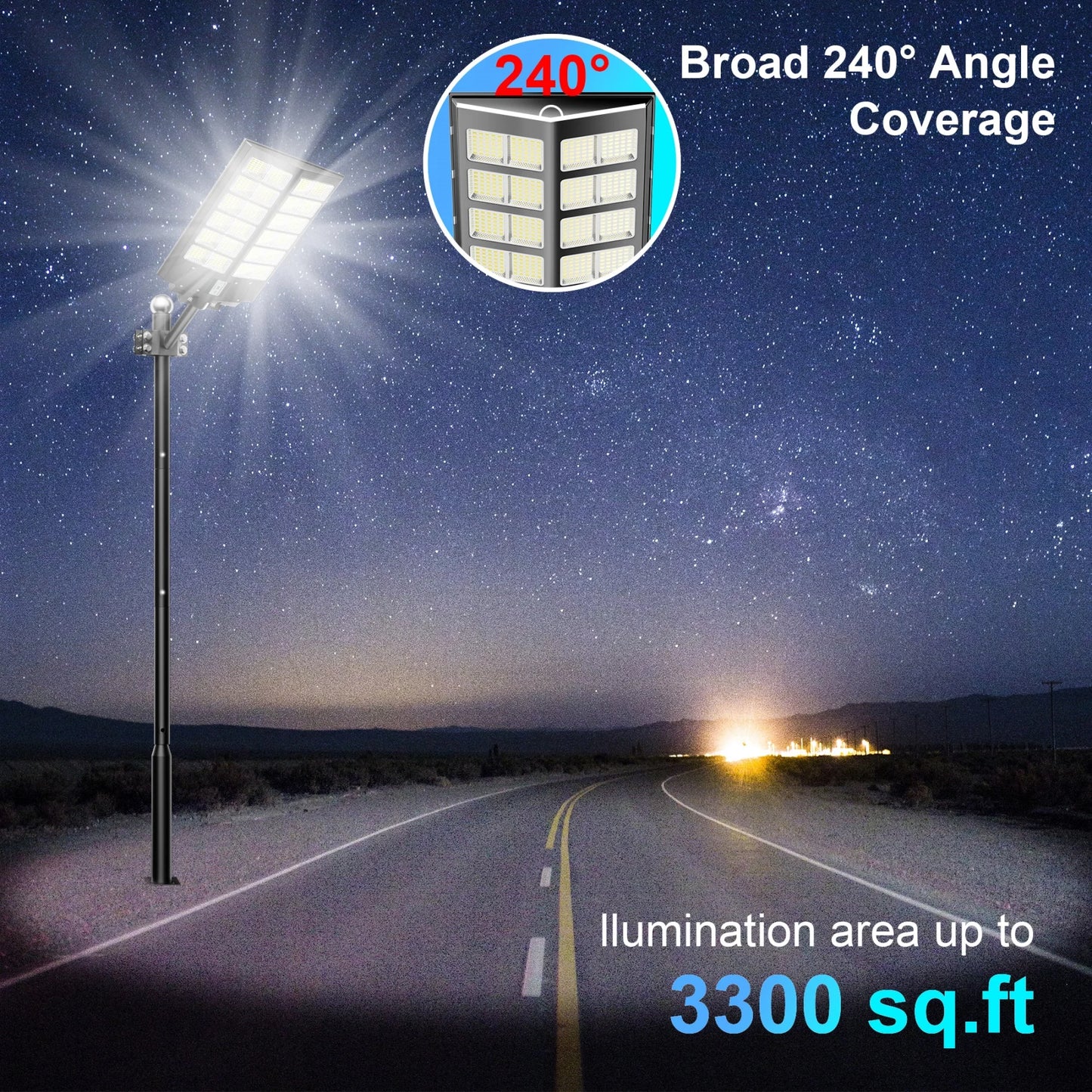 6000-watt waterproof solar street lights.