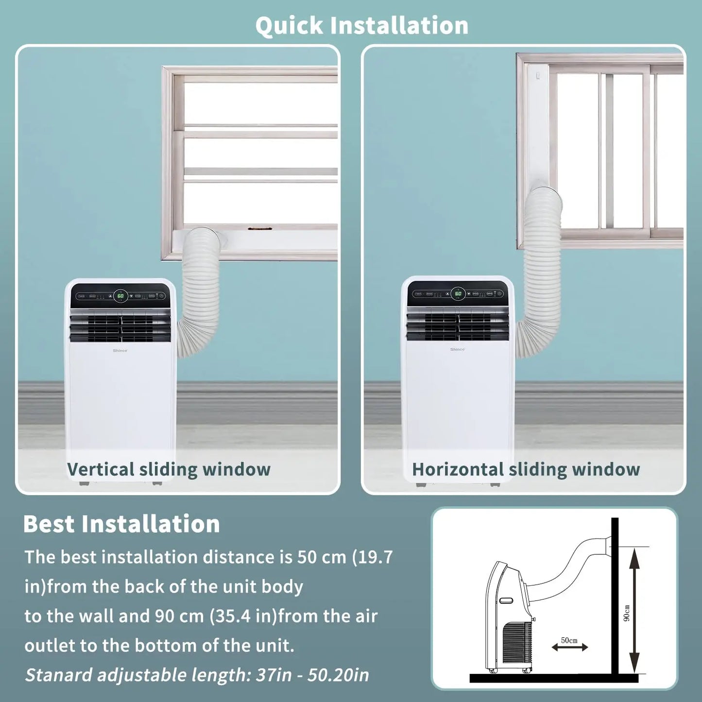 12,000 BTU Smart Wi-Fi Portable Air Conditioner, Built-in Cool, Dehumidifier and fan.