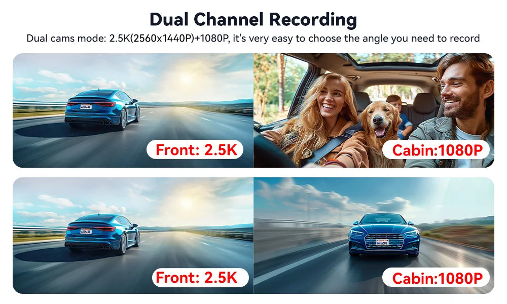 4K Dash Cam Built-in 5.8Ghz WiFi GPS Car DVR Upgrade Night Vision