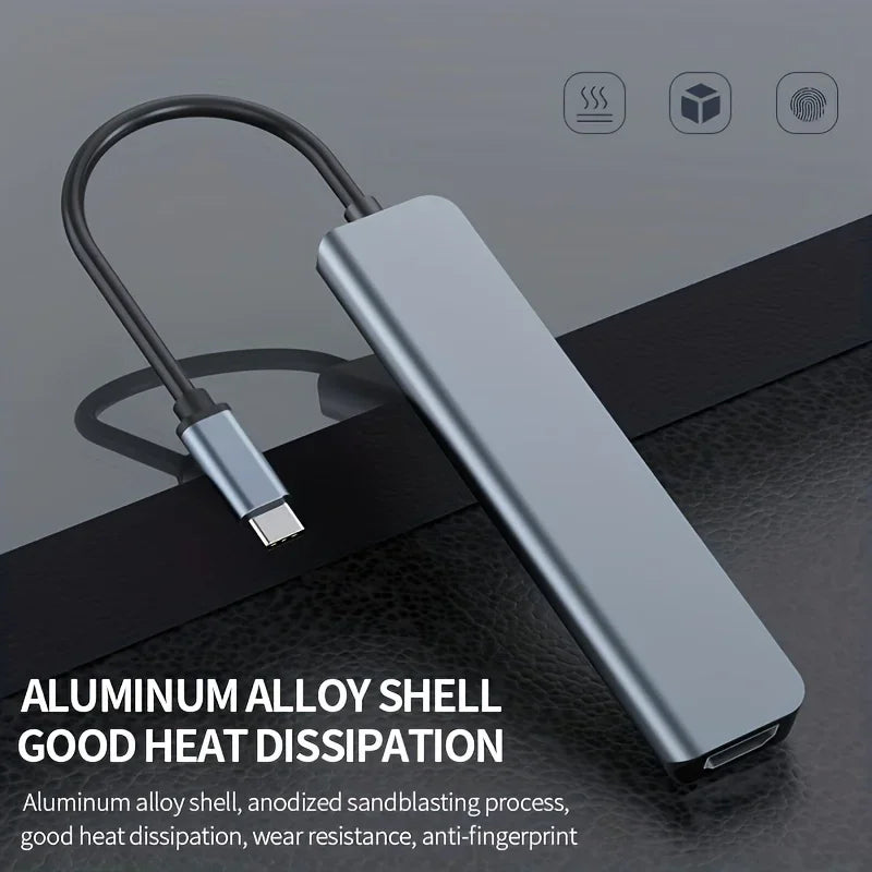 Type C HUB 4K 30Hz USB C To HDTV-compatible PD 100W Adapter For Mac book Air Pro Samsung