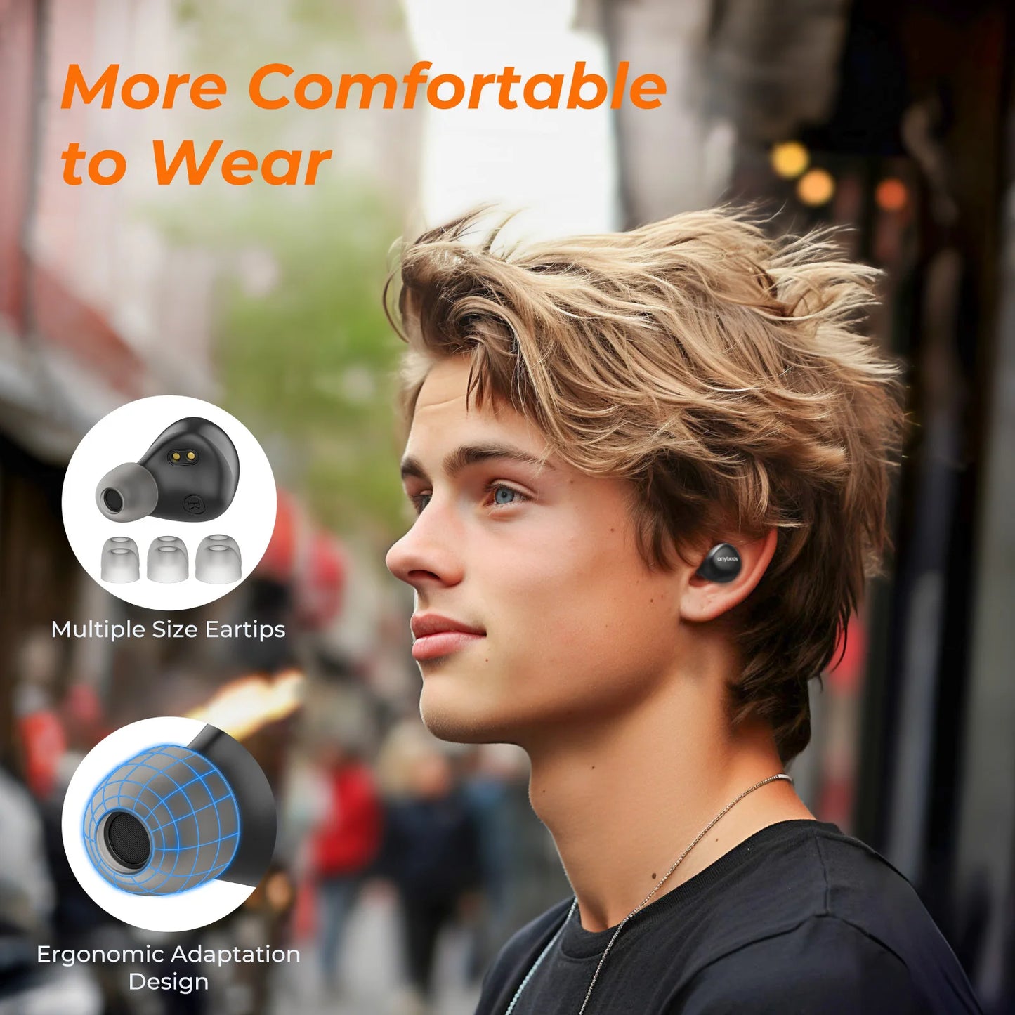 Wireless Bluetooth Headphones, Touch Control