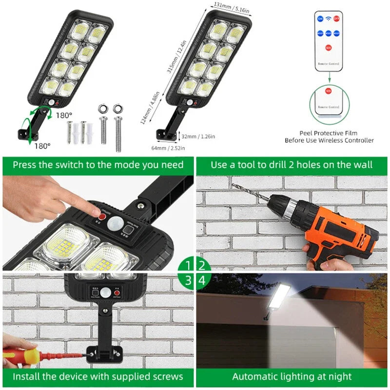 Outdoor Solar Street Light Motion Sensor LED