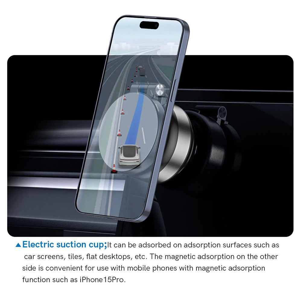 NEW Car Mount Vacuum Magnetic Phone Holder Foldable Strong Suction