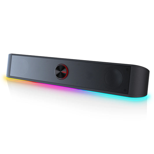 Desktop Soundbar, 2.0 Channel Computer Speaker with Lighting