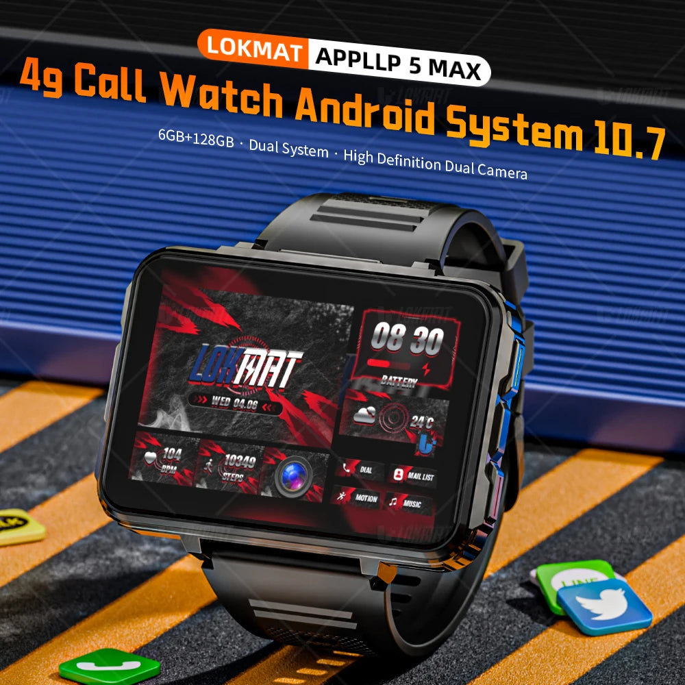 LOKMAT APPLLP 5 MAX Android Smartwatches Dual Camera with Flashlight