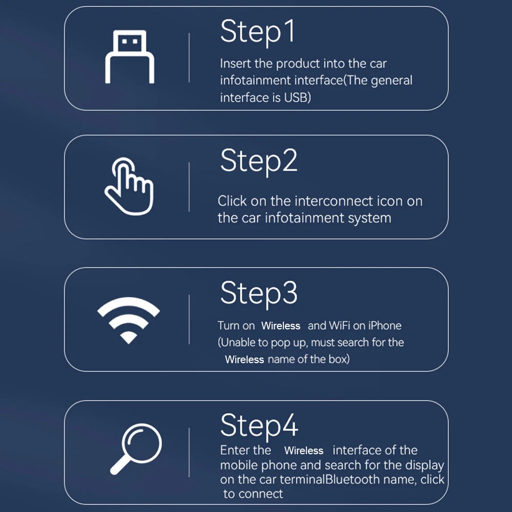 Wireless Carplay Android Auto Adapter Plug&Play