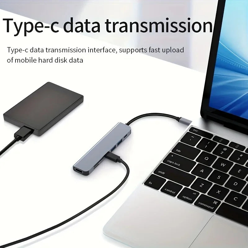 Type C HUB 4K 30Hz USB C To HDTV-compatible PD 100W Adapter For Mac book Air Pro Samsung
