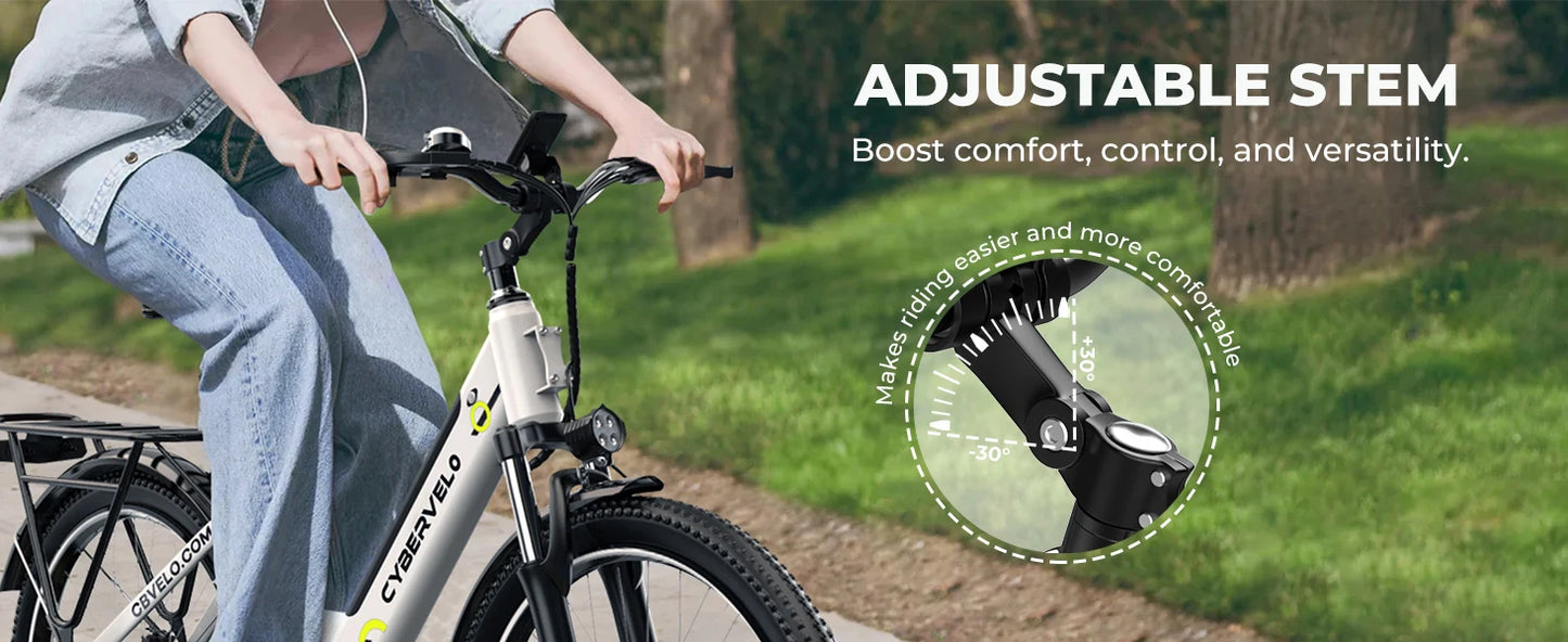 1000 Peak Electric Bike for Adults, up 80 Miles Removable Battery