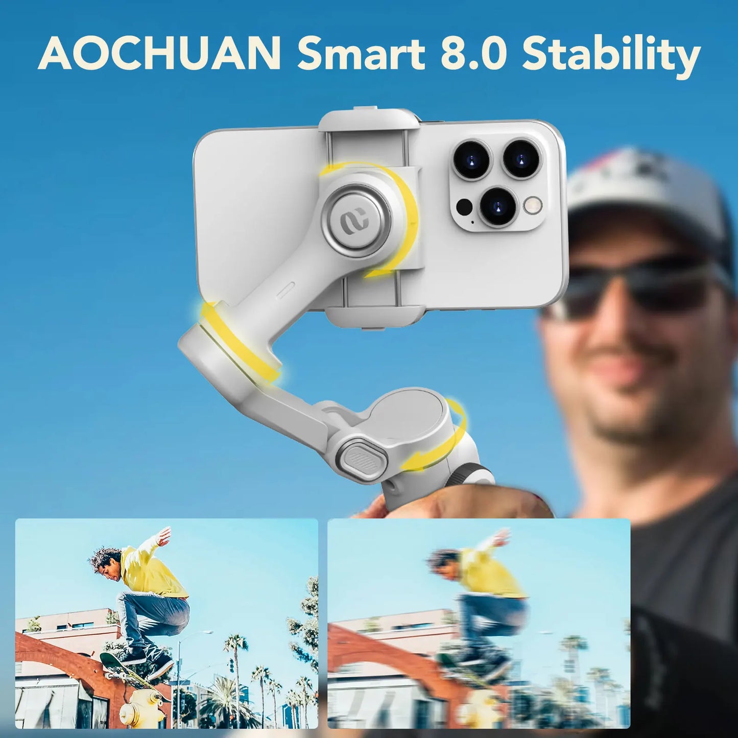 AOCHUAN Smart X2 Smartphone 3 Axis Gimbal Stabilizer