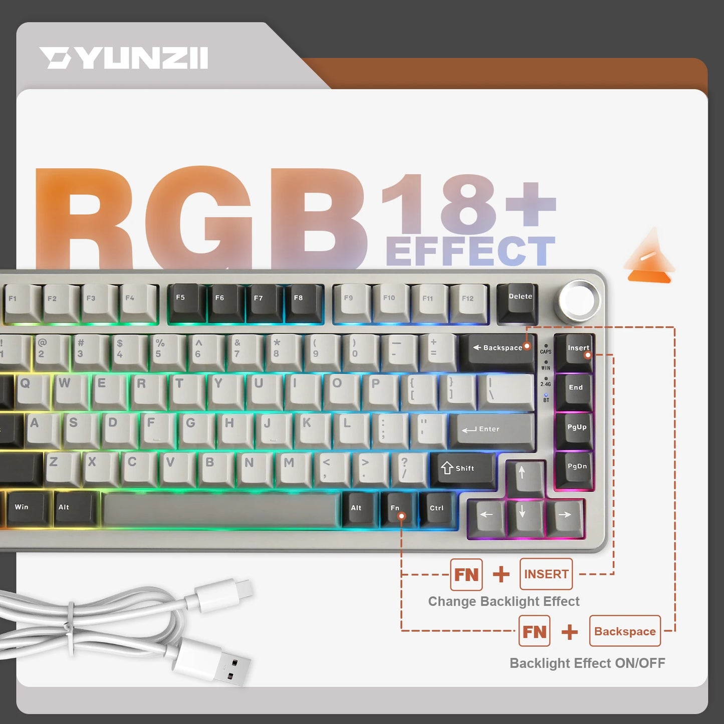 82-Key Wireless Mechanical  Keyboard