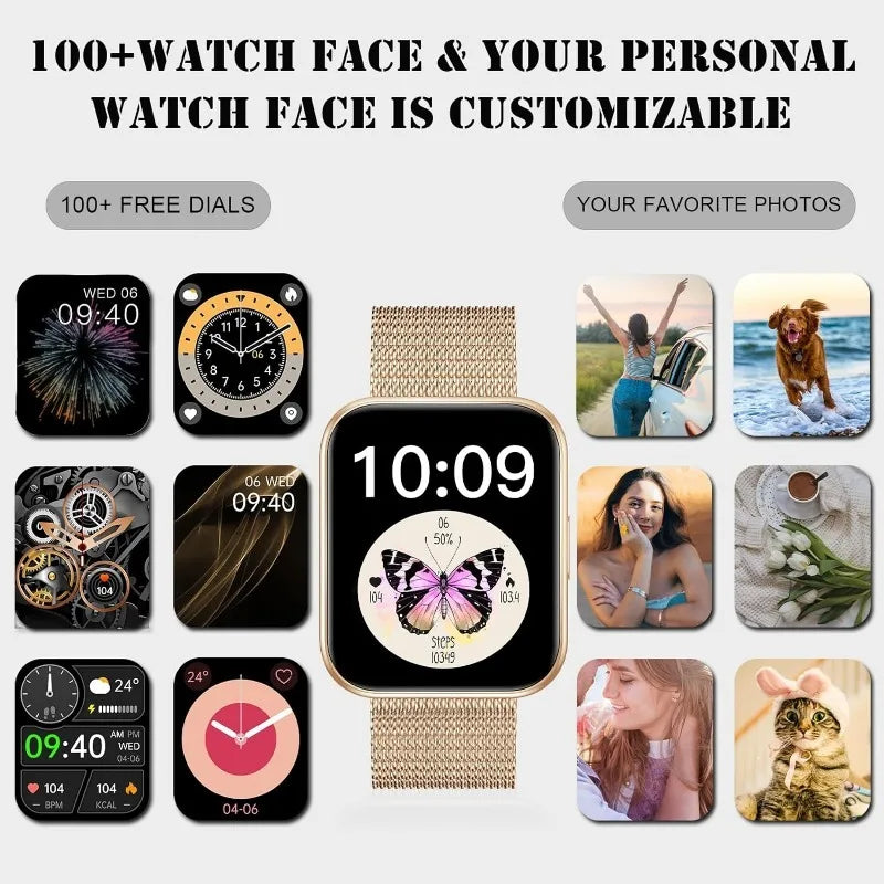 smart Watch (Answer/Make Calls), 1.85"HD Smart Watch for Women