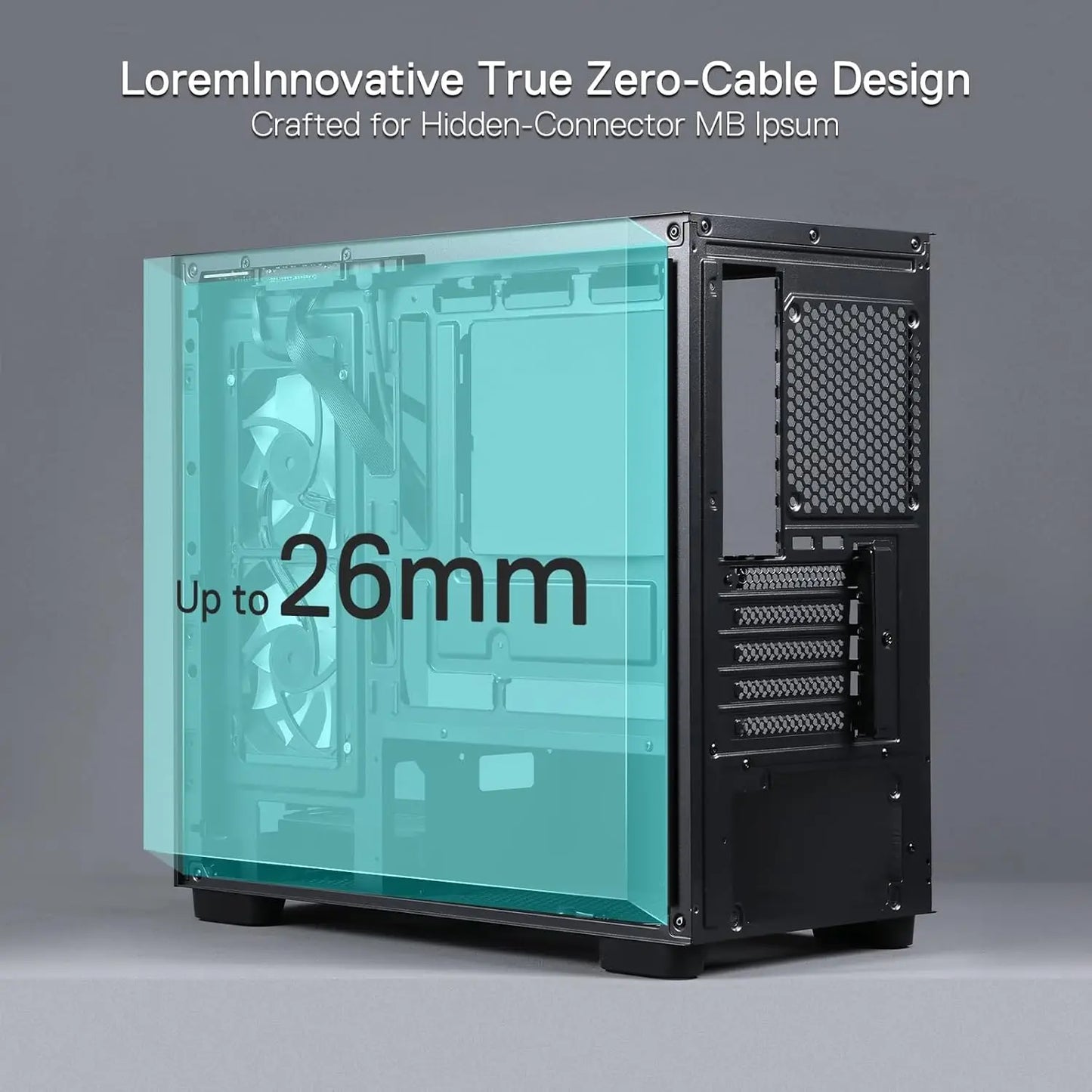 Gaming Back-Mounted PC Case