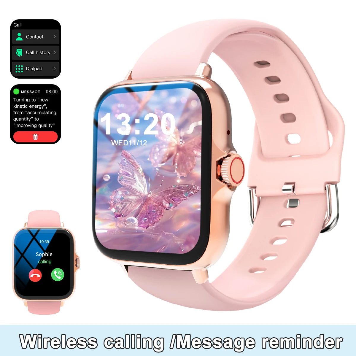 Smart watch, suitable for men and women, custom wallpaper