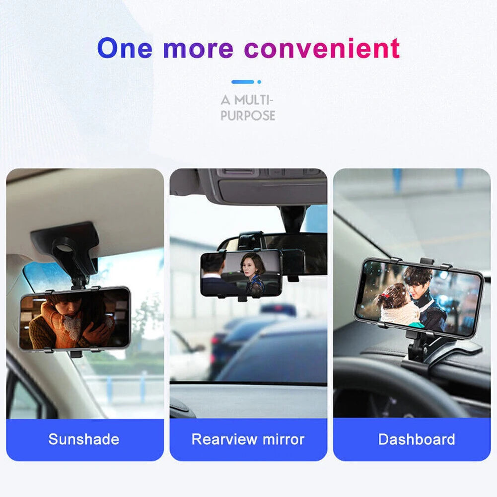 360 Degree Rotating  Adjustable Spring Clip Cell Phone Holder