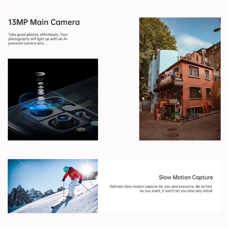 Smartphone 13MP Main Camera 6.517" Waterdrop Display