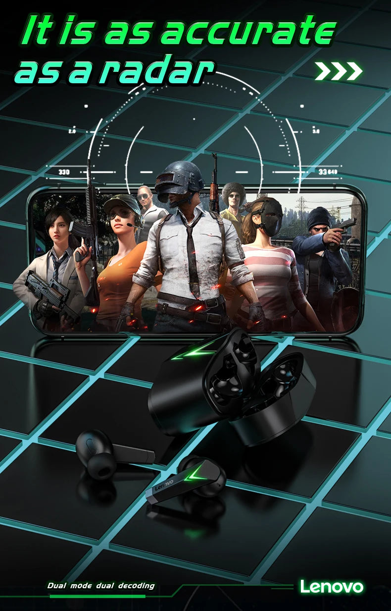 Lenovo LP6 Bluetooth 5.0 Headphones 9D Strong Deep Bass  Earbuds