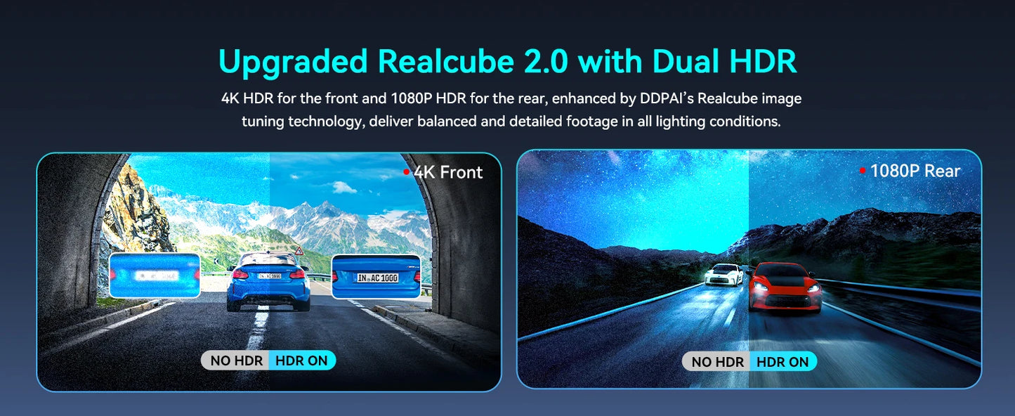 2025 4K Dash Cam Front and Rear Car Camera