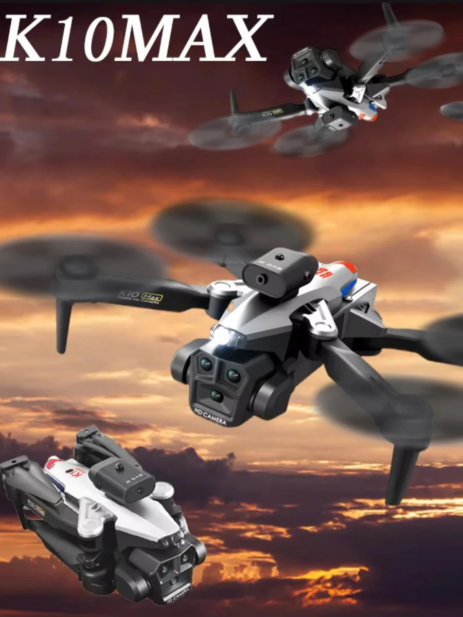 2 Batteries : 3 Camera Remote Control Drone 360° Obstacle Avoidance 2.4