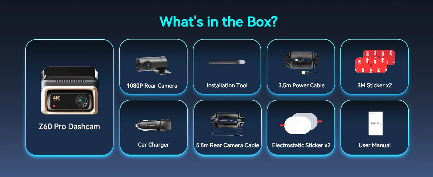 2025 4K Dash Cam Front and Rear Car Camera