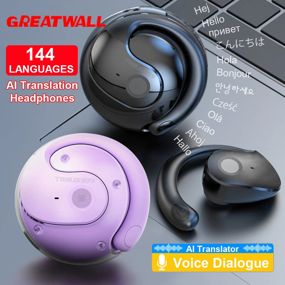 AI Real-Time Translation Wireless Bluetooth Earphones