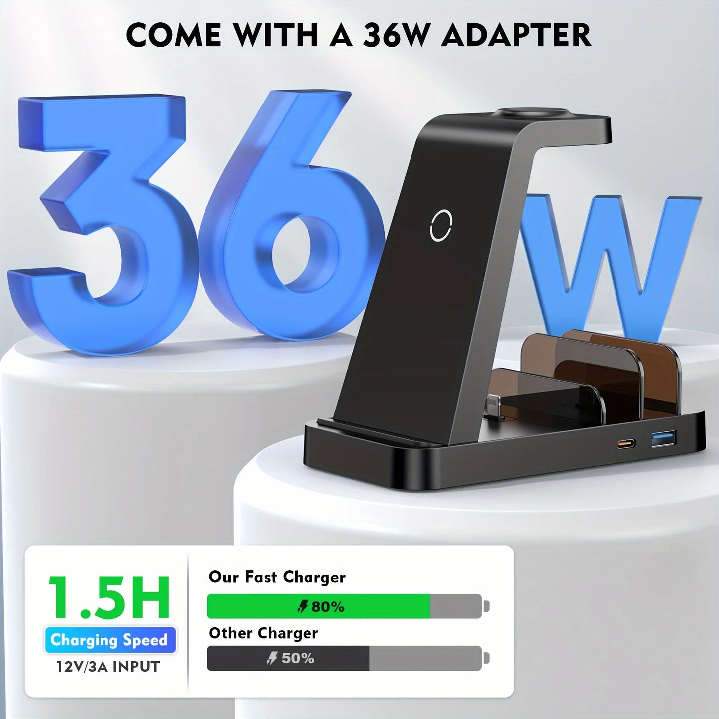 5-in-1 Fast Wireless Charging Station for Multiple Devices