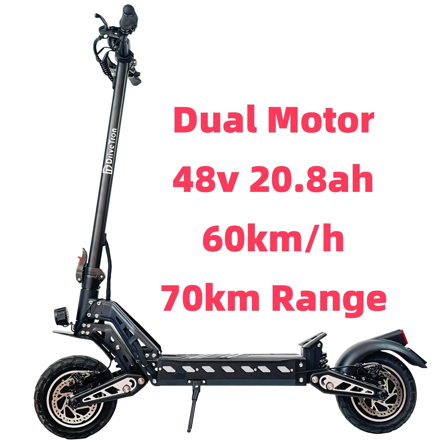 Off-Road  Dual Motor 48V 52V 20.8Ah Electric Scooter 1200W