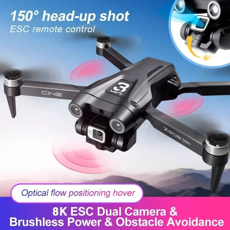 GPS Drone Brushless 8K HD Dual Camera Obstacle Avoidance