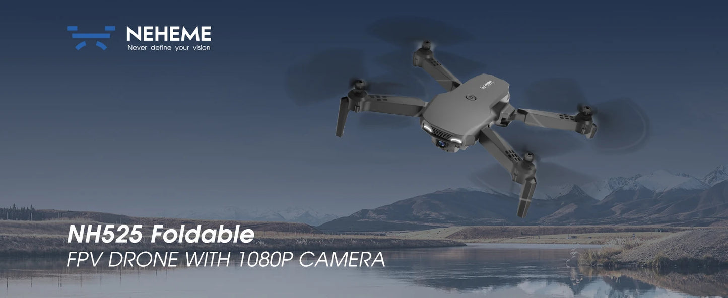 2 Batteries : 3 Camera Remote Control Drone 360° Obstacle Avoidance 2.4