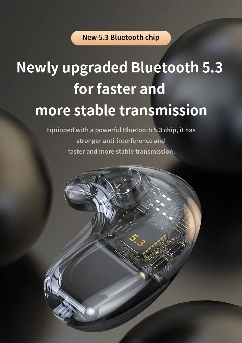 Invisible Sleep Earphones, Wireless , Waterproof  Touch Control Headsets