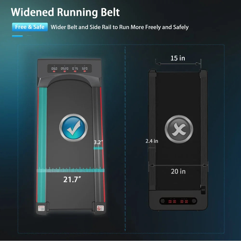 Under Desk Treadmill Machine 300 LB Capacity Walking Pad