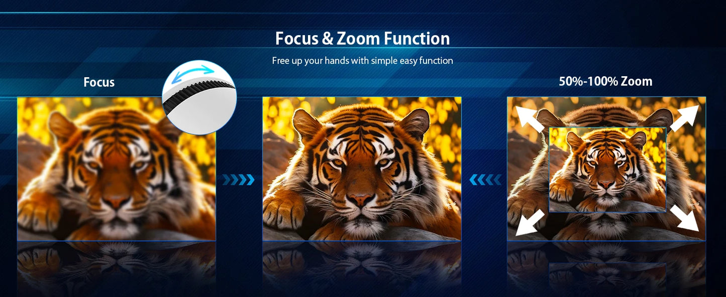 2025 Upgraded HY300PRO Mini Projector with WiFi & BT,