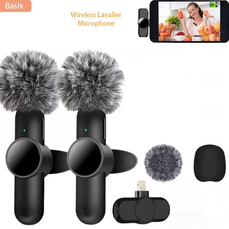 Wireless Microphone for iPhone PC Tablet Camera