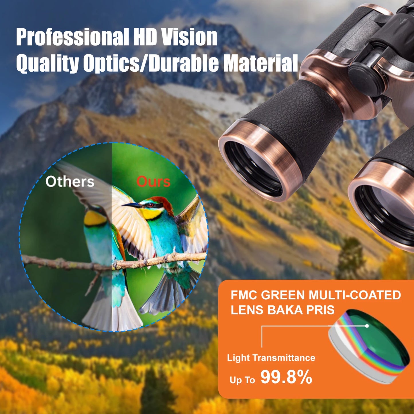 20x50 HD High Powered Professional Binoculars
