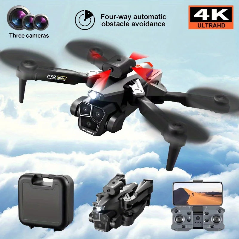 2 Batteries : 3 Camera Remote Control Drone 360° Obstacle Avoidance 2.4