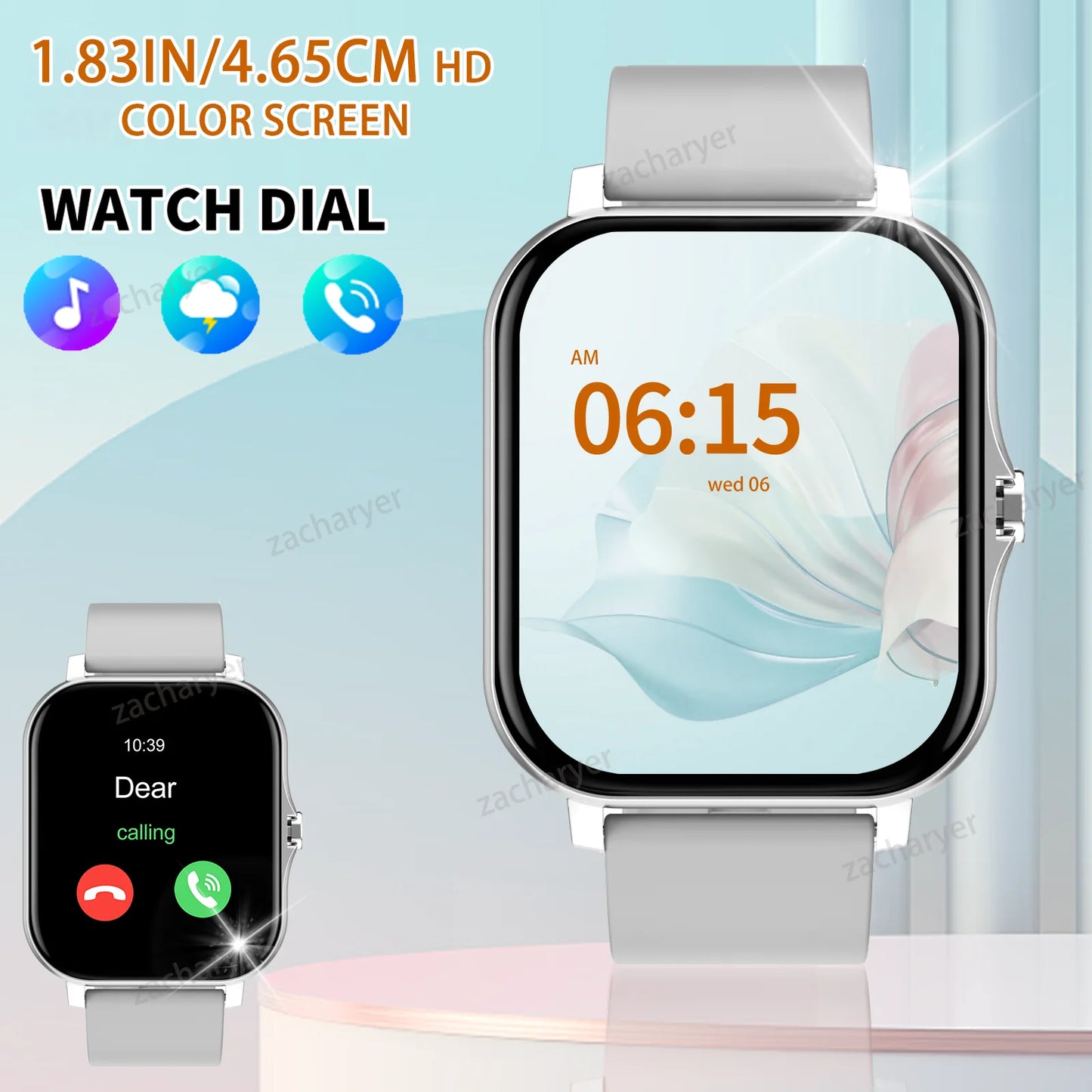 1.83 Size smart watch, Android and iPhone unisex sports watch