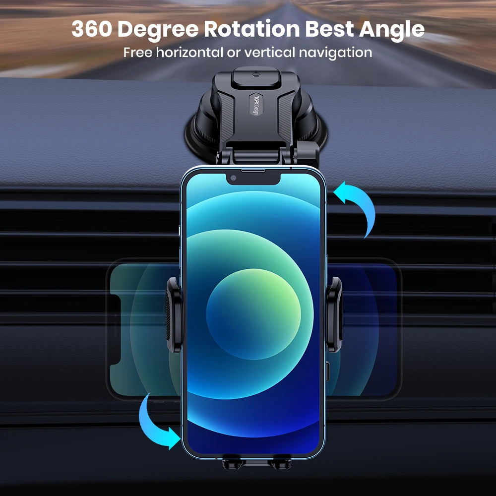 Universal Car Phone Holder Dashboard Mount, 360° Rotatable
