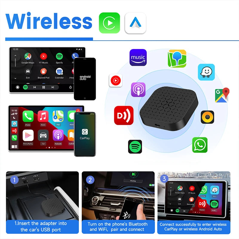 wireless Portable CarPlay Ai Box Android 11