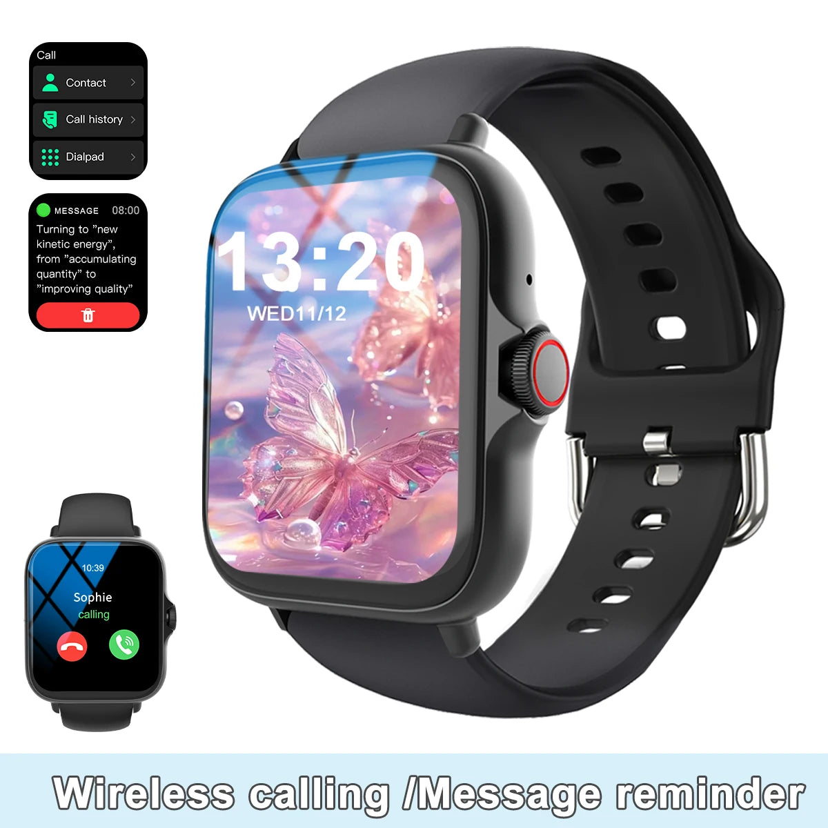 Smart watch, suitable for men and women, custom wallpaper